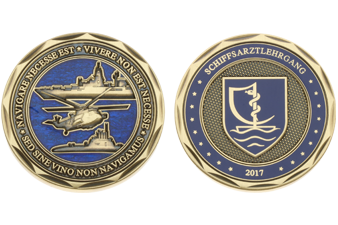maritime Bundeswehr Coins mit blauer Hardemaille