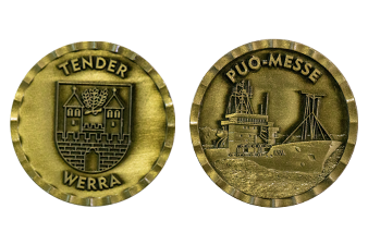 Vorder- und Rückansicht des Marinecoins Tender Werra