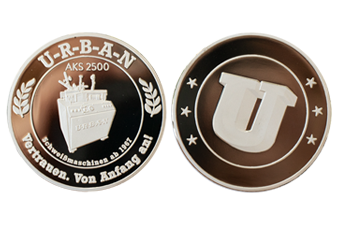 Urban's personalisierte Mitarbeitermünzen in Silber