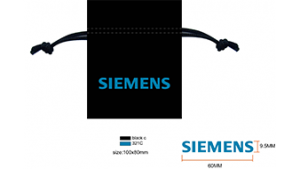 Münz-Samtbeutel mit Logodruck für die Siemens Münzen