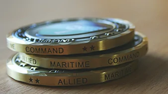 NATO Coin mit Randprägung 'Allied Maritime Command'