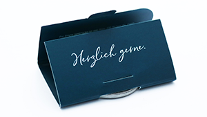 Jubiläumsgroschen verpackt