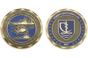 maritime Bundeswehr Coins mit blauer Hardemaille