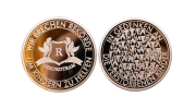 Gedenkmünze in Silber geprägt.