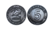 Rhönkautz 5er Taler in Silber Antik. Individuell geprägte lokale Münze