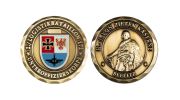 Logistikbatailloncoin in Bronze mit individueller Prägung und Details in farbiger Hartemaille