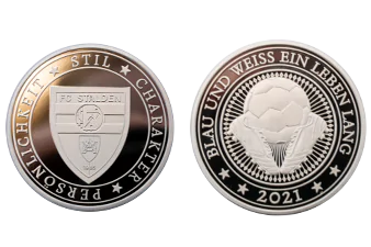 Vereinsmünze in Silber Polierte Platte